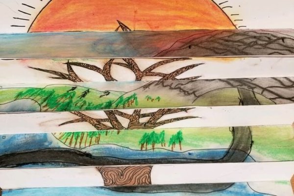 Students learned about climate change and how the environment is changing. They then demonstrated this change by using oil pastels to portray a place they love and how it might be changed in the future by climate change or how it has  already been affected.