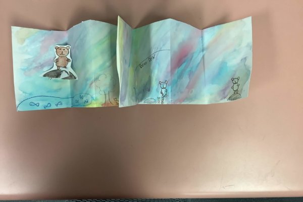 Students learned about biodiversity loss and created watercolor creatures and habitats for their creatures to live in.