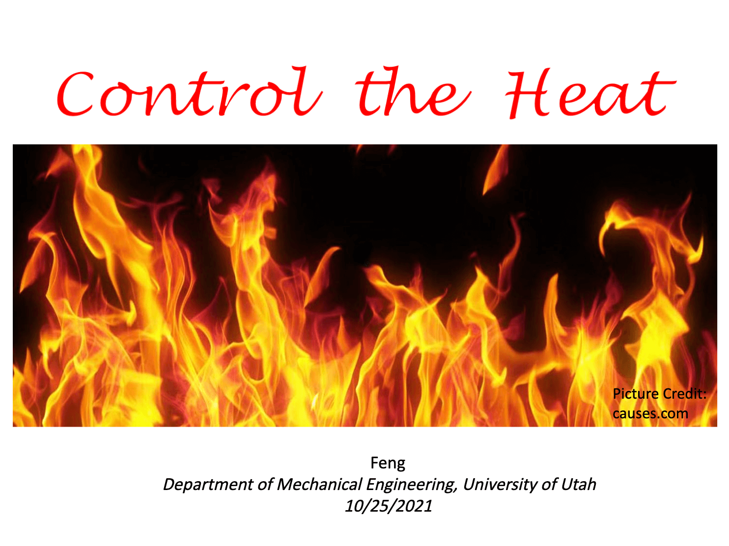 Mechanical Engineering – Control the Heat!